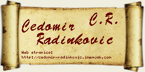 Čedomir Radinković vizit kartica